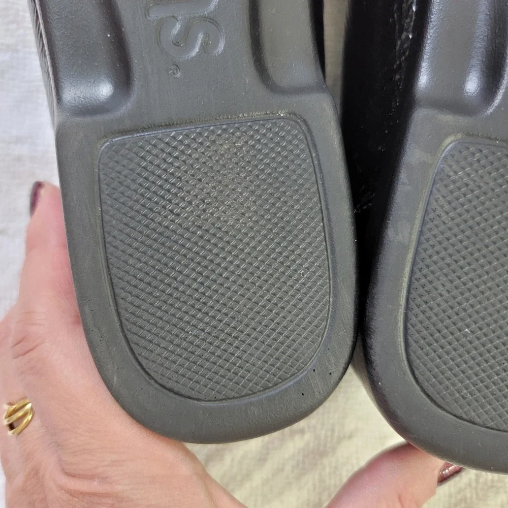 SAS Metro Comfort Bit Loafers Black Patent Leather Size 9 WW Mocassins‎ EUC